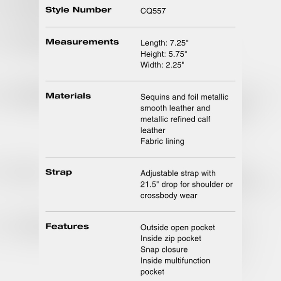 SOLD OUT NWT Coach Lilac Sequin Morgan Square Crossbody bag - Picture 16 of 16